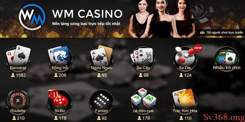 WM Casino - Thiên Đường Live Casino Đẳng Cấp Tại Sv368 4 Sở hữu một thư viện game đồ sộ